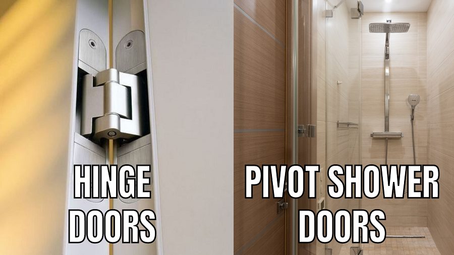what is the differences between hinge adn pivot shower doors